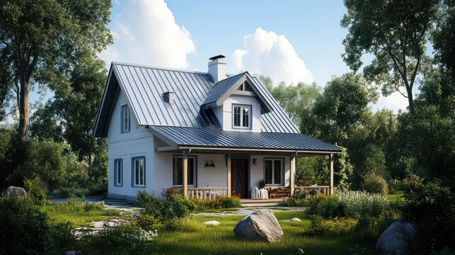 copper house roof metal