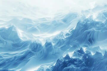 Fototapeta premium Breathtaking winter scene with icy mountains rising majestically from a frozen landscape, creating a stunning vista
