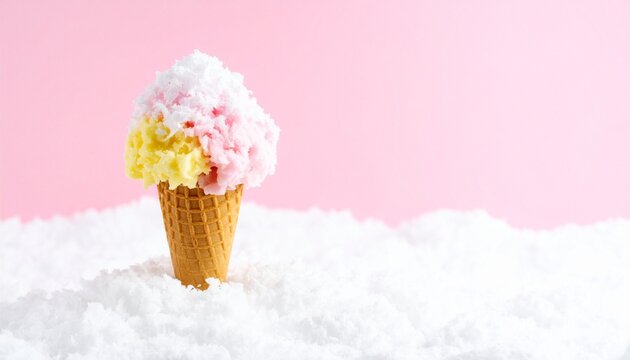 pink ice cream - Powered by Adobe