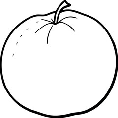 Tangerine with Peel Texture Fresh Citrus Vector