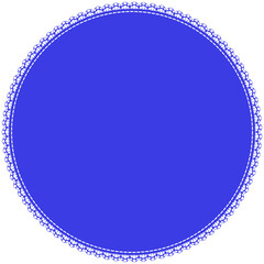 Blue Lace Round Background – Elegant Ornamental Circle