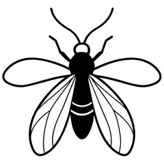 Firefly glowing line art vector illustration 