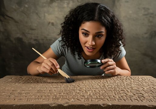 고요한 분위기 속 꼼꼼한 고고학자의 섬세한 조사