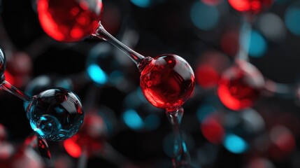 Colorful molecular structure illustration