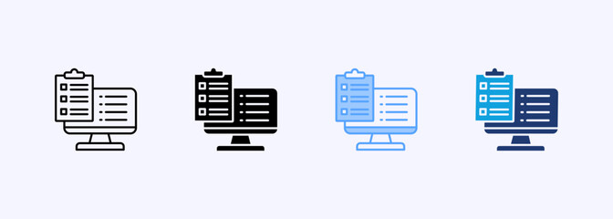 Data Entry Icon Set Multiple Style Collection