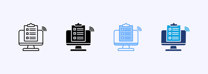 Fototapeta premium Digital Task Icon Set Multiple Style Collection