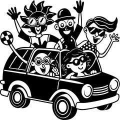 Funny Family Road Trip – Vacation Joy and Car Dance Fun

