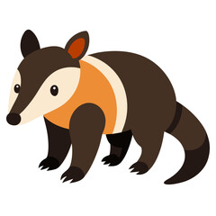 Anteater on white background