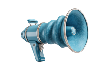 PNG Retro blue ray gun with futuristic design and textured finish on black background