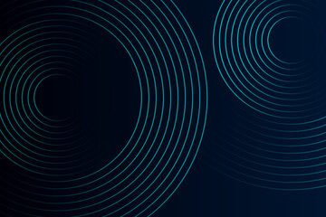 Blue abstract background with glowing circles. Swirl circular lines pattern. Geometric spiral. Twirl element. Modern graphic design. Futuristic technology concept.