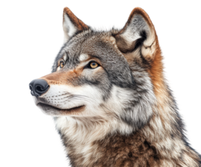 Majestic wolf portrait natural habitat wildlife