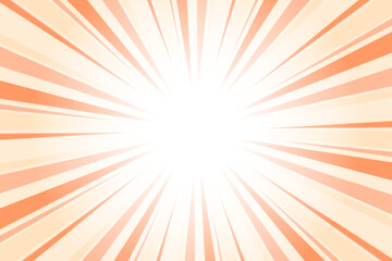 Obraz premium Atomic tangerine orange sunburst background. Abstract sun light rays background.