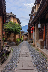 Obraz premium The landscape of Shaxi Ancient Town in Jianchuan County, Dali, Yunnan Province