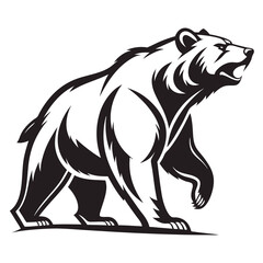Powerful bear illustration