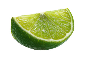 PNG Fresh green lime slice with juicy texture on black background