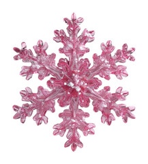 Naklejka premium Delicate pink snowflake decoration winter wonderland