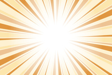 Butterscotch orange sunburst background. Abstract sun light rays background.