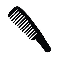 Black silhouette of a comb for hair styling purposes