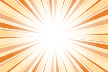 Obraz premium Cadmium orange sunburst background. Abstract sun light rays background.