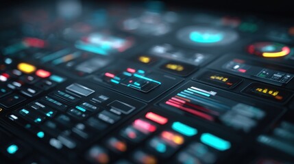 Fototapeta premium Futuristic Technology Interface: Digital Dashboard Design