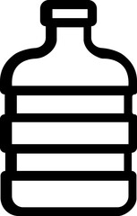 water gallon icon.Big water bottle icon. Vector illustration.Water bottle for cooler with cold and heat water valve. Office supply. Vector illustration isolated on white background.