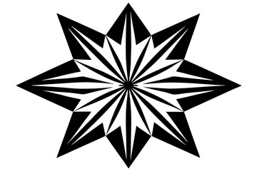 black and white star