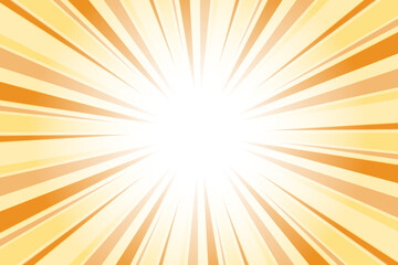 Carrot orange sunburst background. Abstract sun light rays background.