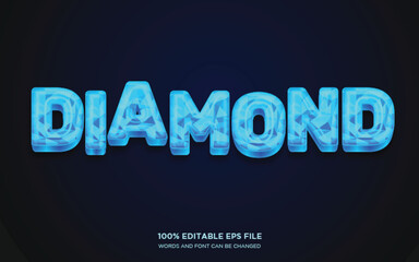Shine diamond 3D editable text style effect	
