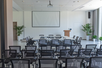 Modern minimalist meeting room at a glance