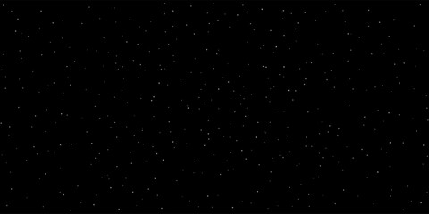 Star sky background. Seamless starry night sky with tiny glowing white light particles, sparkles. Cosmic space universe concept. Vector endless stardust, Milky Way galaxy sky realistic texture