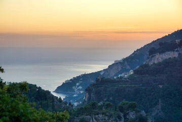 sunset over the mountains