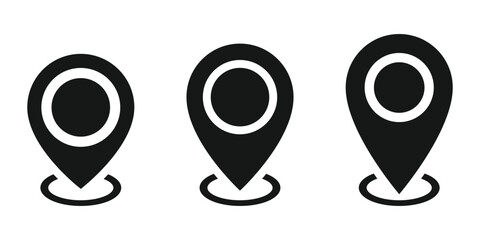 Location icon. Map pin icon. Vector illustration