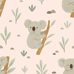 Australian animals seamless pattern design. Repeat pattern