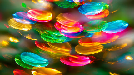 Abstract Image Of Vibrant Colorful Light Orbs