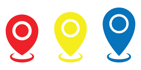 Pin icon set. Location icon vector. destination icon. map pin icon
