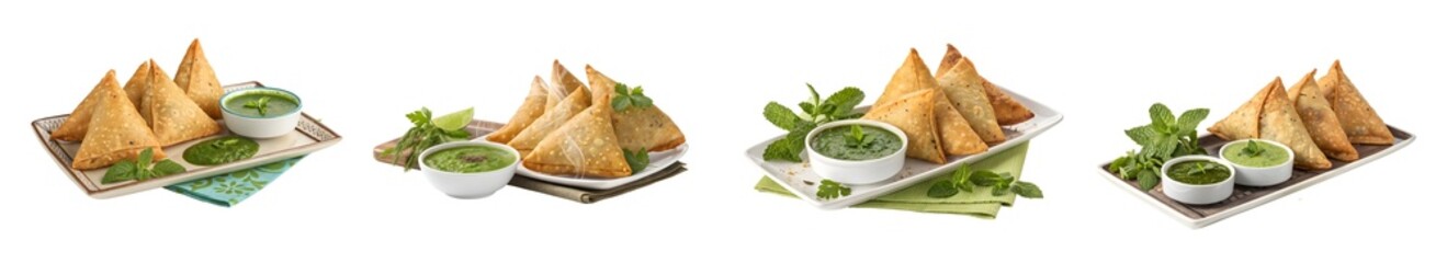 Crispy Indian Fried Samosa PNG Transparent Background