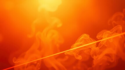 Orange Abstract With Laser Beam