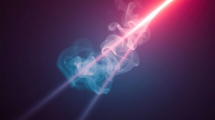 Neon Laser Beams Through Vapor