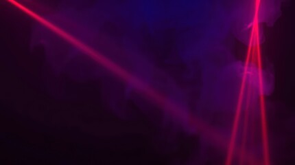 Red Laser Beams in Purple Fog