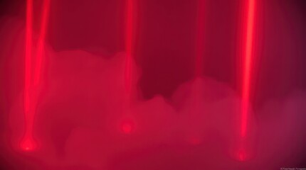 Red Light Beams Through Fog