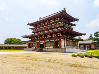 Obraz premium 【奈良県】奈良市 薬師寺 金堂 (2025/07/04撮影)
