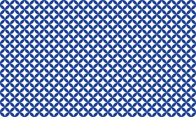 Traditional Indigo Shippo Seamless Vector Pattern for Japanese Style Textiles, Wrapping Paper, Backgrounds, and Interior Design
