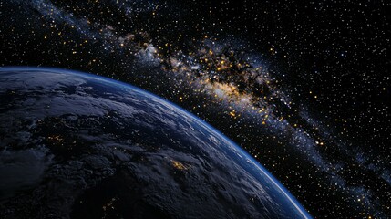 A time-lapse of Earth from space with a fading human silhouette, symbolizing a historic cosmic moment.