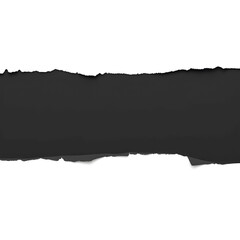 Black Torn Paper Over White With Jagged Contrast Edge Effect