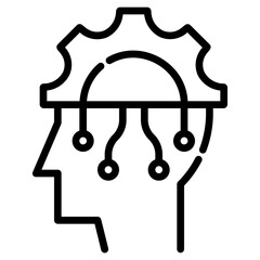 Headgear. This is a vector single icon with a dashed line style. It is suitable for various purposes, including website design, mobile app design, and logo design.