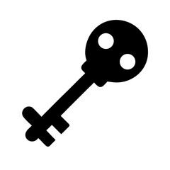 An old, rusty metal key, a symbol of security and access, is isolated on a white background