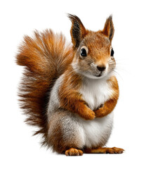 Squirrel eating nuts forest clearing wildlife daylight