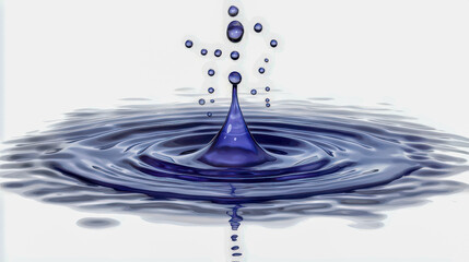 Captivating Water Droplet Causing Ripples In Motion