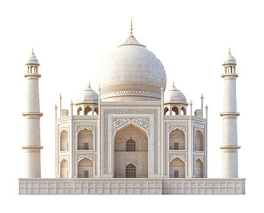 Exploring the majestic taj mahal in agra iconic architecture front view