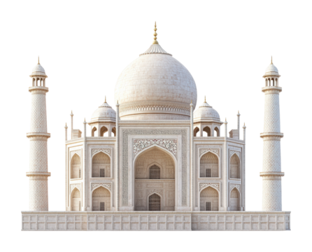 Exploring the majestic taj mahal in agra iconic architecture front view